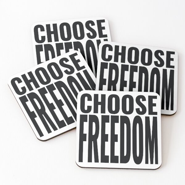 Item preview, Choose Freedom, Nostalgic Retro Slogan Motif designed and sold by Harlake.