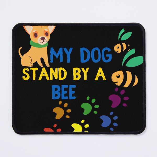 Item preview, Cute little dog stands by a bee designed and sold by dineshshop1.