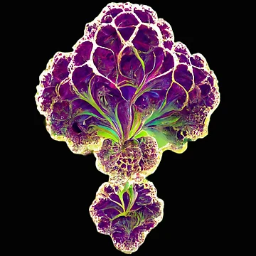 Artwork thumbnail, Colorful Cauliflower by selfreference2
