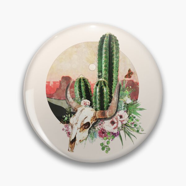 Item preview, Desert cactus, watercolor cow Skull and succulents plant, catus and flowers designed and sold by Collagedream.