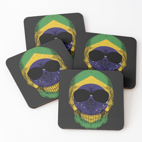 Item preview, Skull Brazil flag designed and sold by pretty4u.