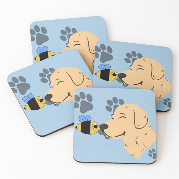 Item preview, dog stung by a bee, Friendly dog and bee designed and sold by dineshshop1.