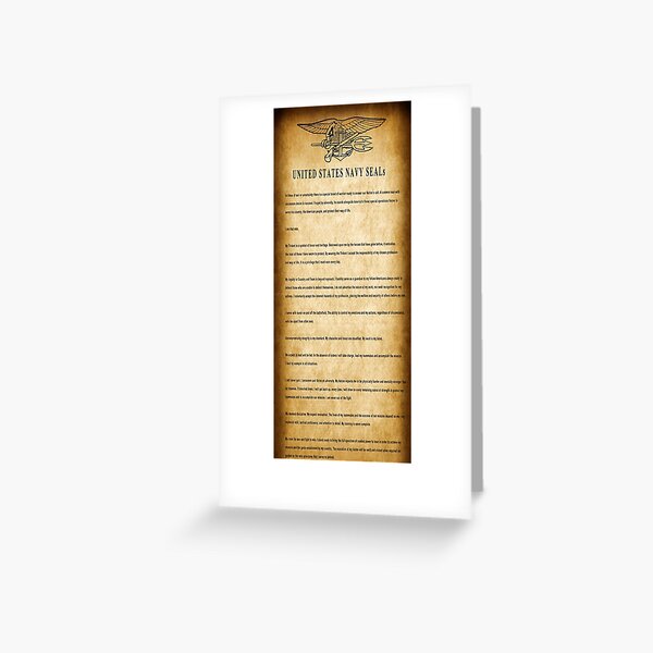 Item preview, Creed of United States Navy SEALs designed and sold by Daniel Hagerman.
