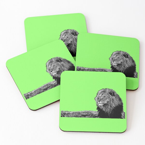 Item preview, black and white lion designed and sold by kaliguli.
