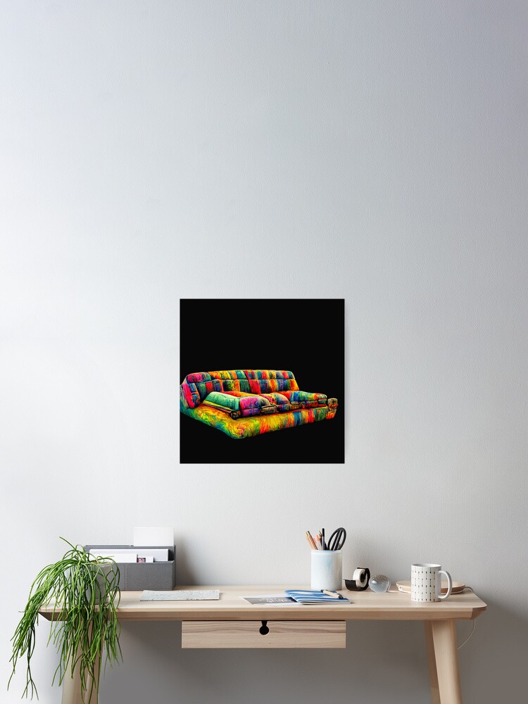 Imagen 2 de 3, Póster con la obra sofá arcoiris, diseñada y vendida por selfreference2.