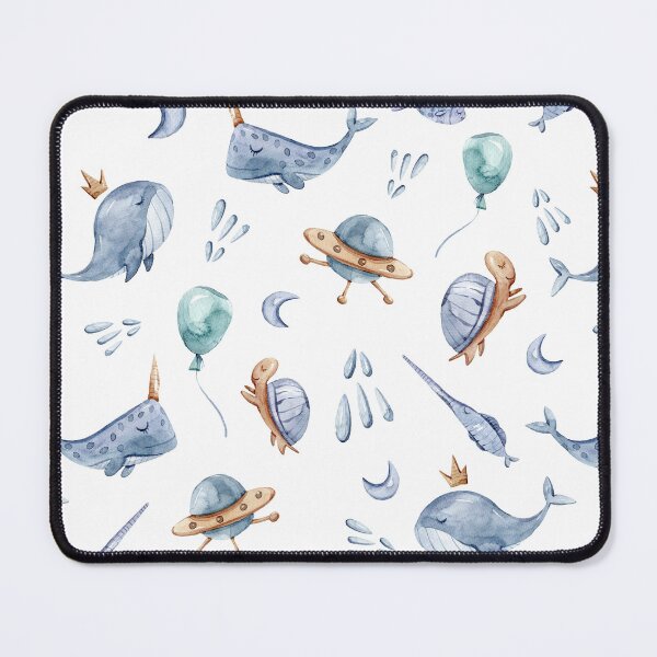 Item preview, Watercolor hand painted cute whale and turtle illustration designed and sold by tiana-geo.