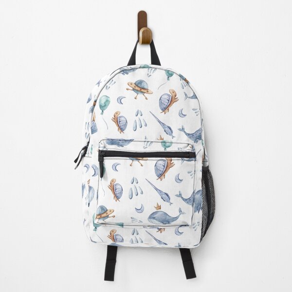 Item preview, Watercolor hand painted cute whale and turtle illustration designed and sold by tiana-geo.