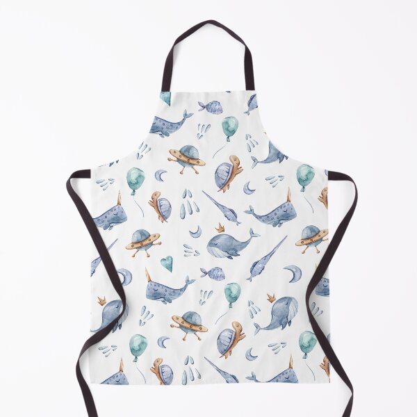 Item preview, Watercolor hand painted cute whale and turtle illustration designed and sold by tiana-geo.