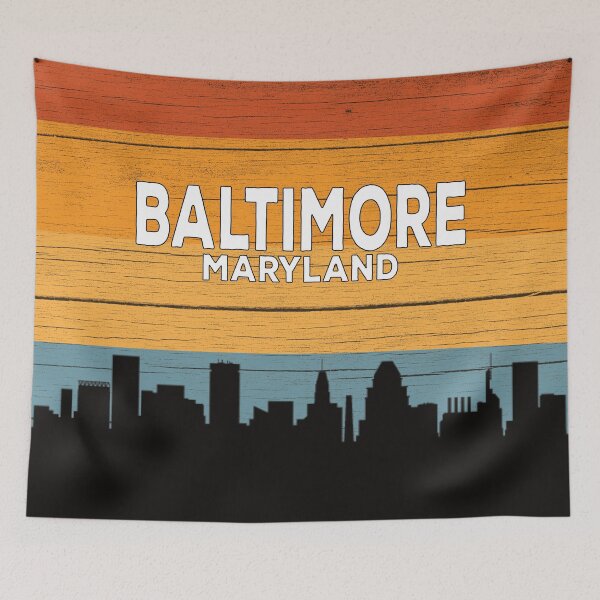 Item preview, Baltimore Maryland Skyline Vintage Sunset designed and sold by PRNTDADZ.
