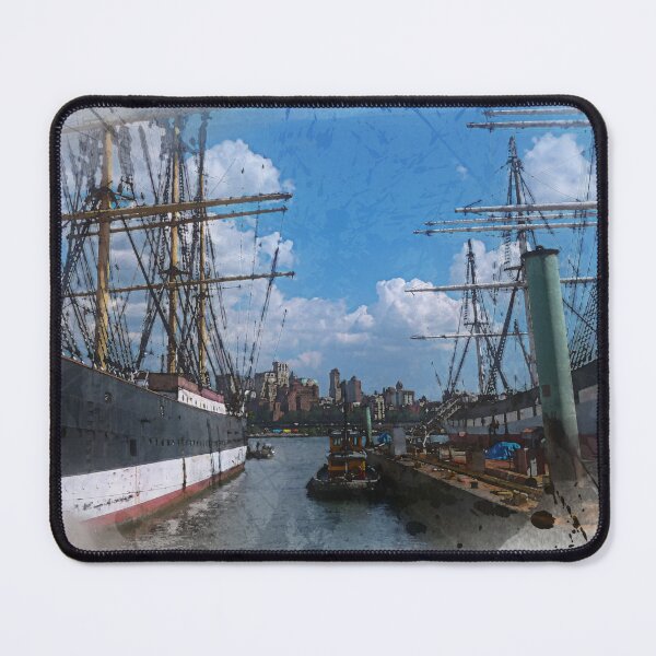 Item preview, Watercolor Ancient Sailboats & Ships in Seaport - Cute Retro Vintage Sea Gift designed and sold by r-silver.
