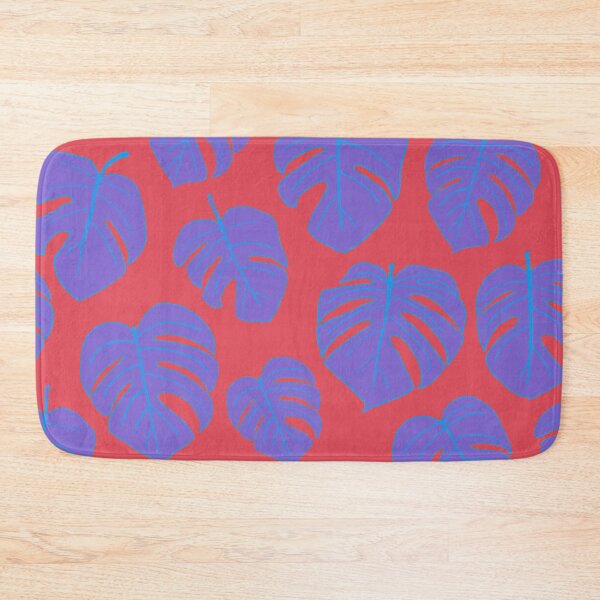 Item preview, Purple Tropical Jungle Leaves Pattern Design, Purple Monstera Leaves designed and sold by antevasinart.