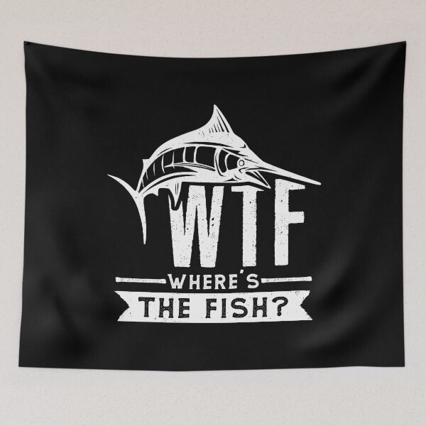 Item preview, Funny Fishing WTF Where's the Fish? designed and sold by wingstar.
