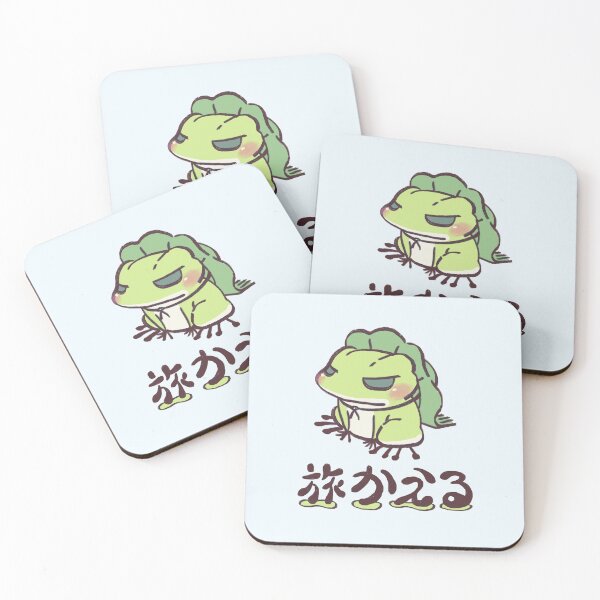 Item preview, I draw traveling frog / tabi kaeru japanese text designed and sold by RansRoom.