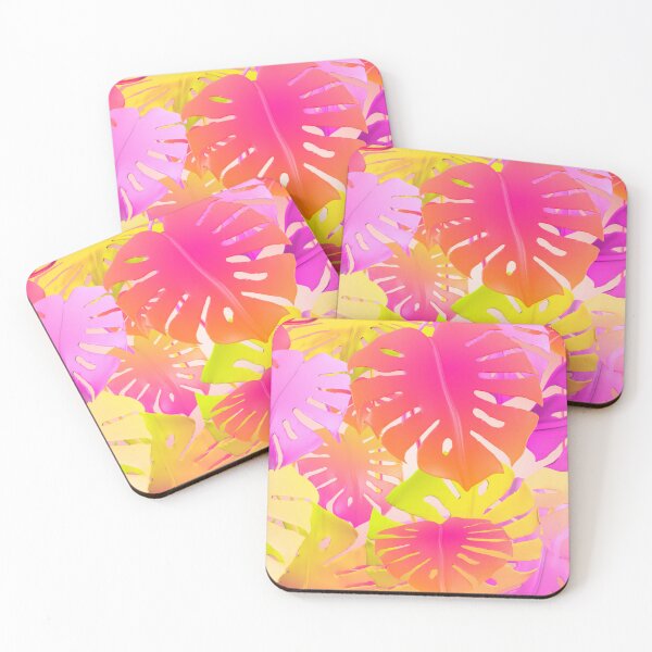Item preview, Colorful Tropical Jungle Leaves Pattern Design, Colorful Monstera Leaves designed and sold by antevasinart.