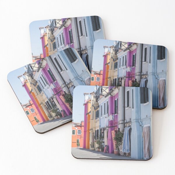 Item preview, Color Palette Houses from Burano Island Venice Italy designed and sold by PhotosByVille.