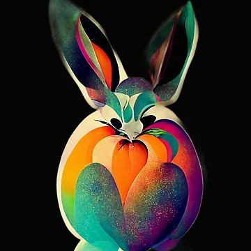 Artwork thumbnail, Psychedelic Rabbit by selfreference2