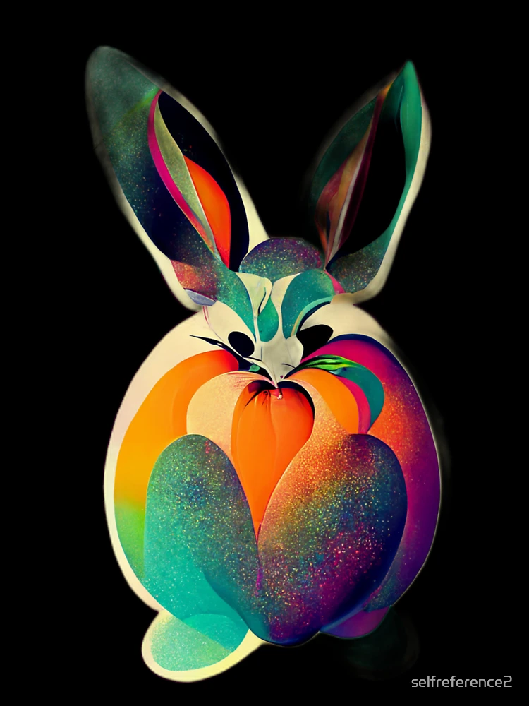 Thumbnail 7 of 7, Oversized T-Shirt, Psychedelic Rabbit designed and sold by selfreference2.