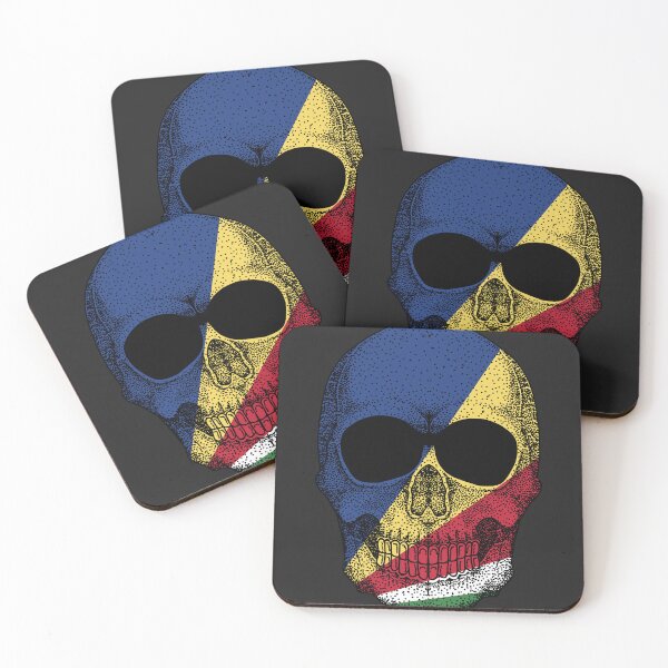 Item preview, Seychelles flag Skull designed and sold by pretty4u.