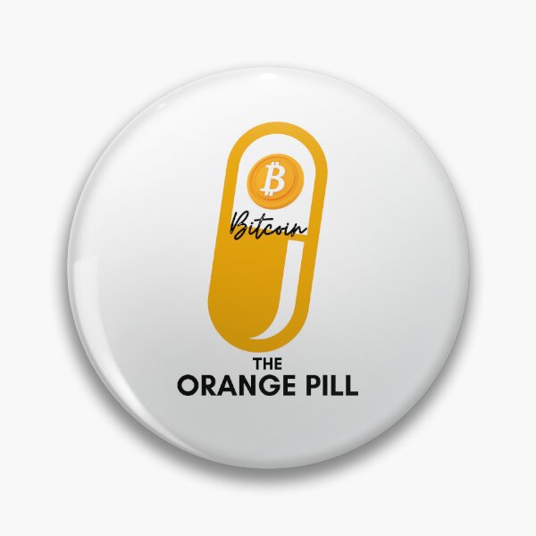 Item preview, The Orange Pill - Bitcoin (White) designed and sold by CryptoBeings.