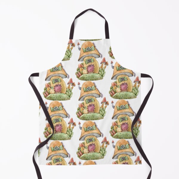 Item preview, Watercolor cute mushroom house print, autumn kids illustration designed and sold by tiana-geo.