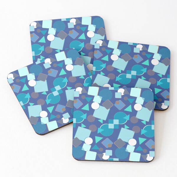 Item preview, Abstract yet Modern Abstract Pattern for Accessories and Home in Aqua, Gray and White. designed and sold by tranquilbeach.