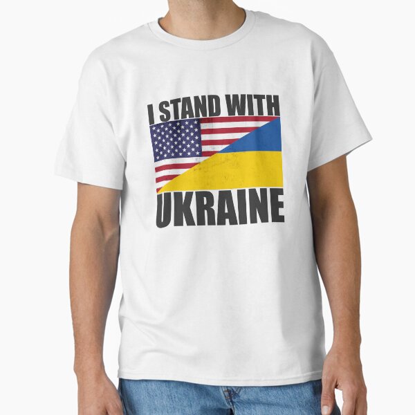 Item preview, USA Stands With Ukraine - America Vintage Flag and Black Text designed and sold by ForUkraine2022.