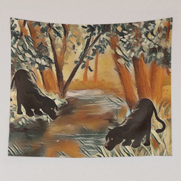 Item preview, Painted Black Panthers  designed and sold by HappyLifeCreate.