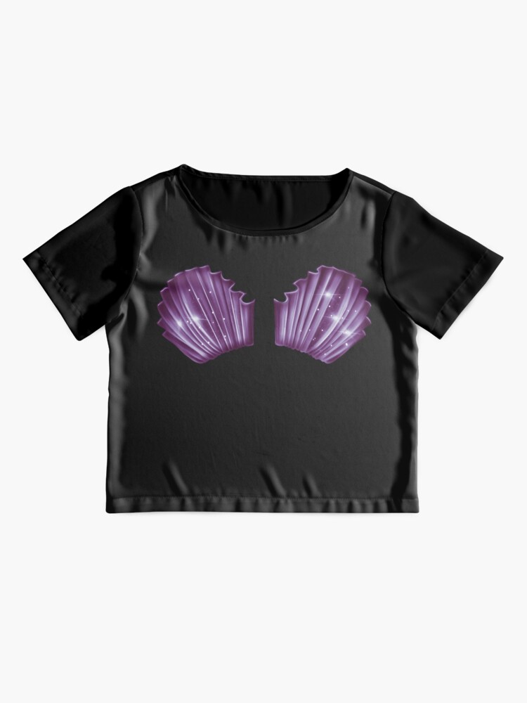 Shell mermaid bra (purple) Chiffon Top for Sale by xsaxsandra