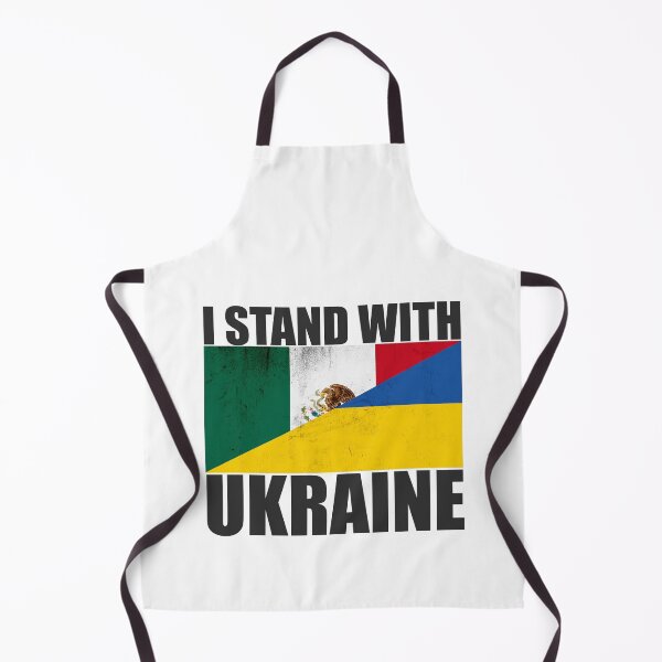 Item preview, Mexico Stands With Ukraine - Vintage Flags and Black Text designed and sold by ForUkraine2022.