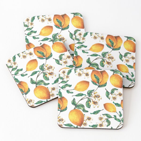 Item preview, Adorable Lemon Pattern Design, Lemon Blossom Tree, Lemon Tree in Bloom designed and sold by antevasinart.