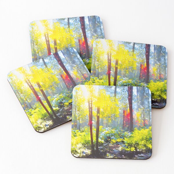 Item preview, Sun shining through forest trees designed and sold by fizzribbit.