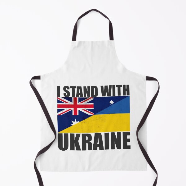 Item preview, Australia Stands With Ukraine - Vintage Flags and Black Text designed and sold by ForUkraine2022.