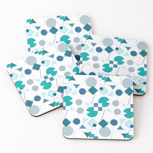 Item preview, Abstract yet Modern Abstract aqua, green and white Pattern with White Background for Accessories and Home. designed and sold by tranquilbeach.