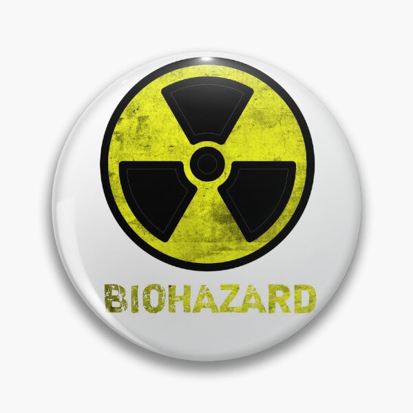 pins pin's flag badge metal lapel hat button NO biohazard sign radiation zombie