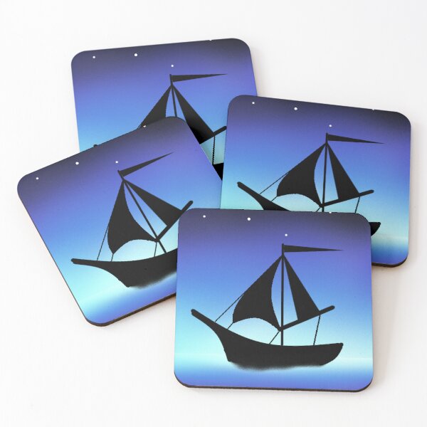Item preview, Boat on a night sea designed and sold by Lellabuddy.
