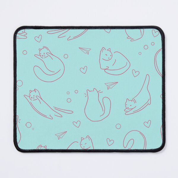 Item preview, Adorable Aqua Cat Lover Pattern Design, designed and sold by antevasinart.