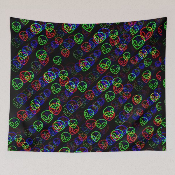 Item preview, RGB Alien Outline Glitch designed and sold by BigTexFunkadelic.