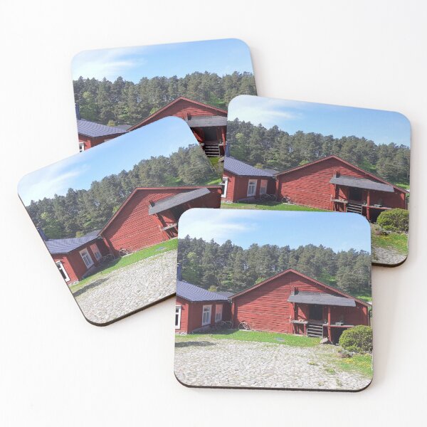 Item preview, Red Wooden Houses In Porvoo designed and sold by Niina  Niskanen.