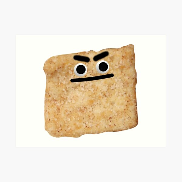 Cinnamon Toast Crunch Angry And Bushy Eyebrows Funny Food Meme Art Print For Sale By