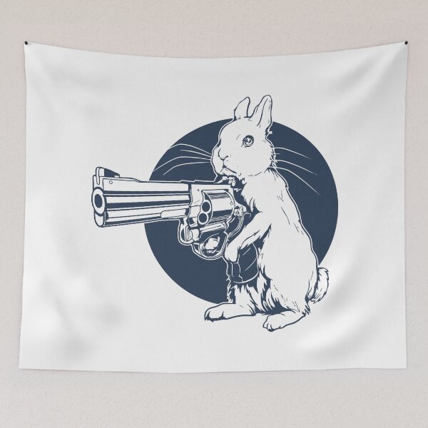 Item preview, Do you feel lucky? Hare Trigger Dirty Hairy Bunny designed and sold by NAJRAN.