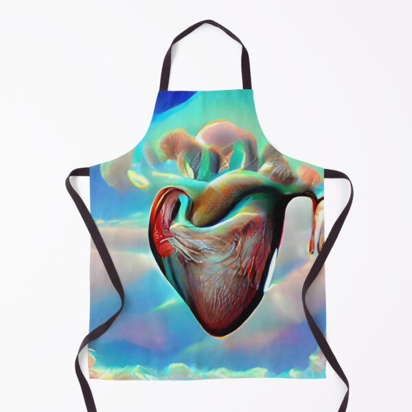 Item preview, heart art, abstract, blue  red pastel original art designed and sold by Surrealarts727.