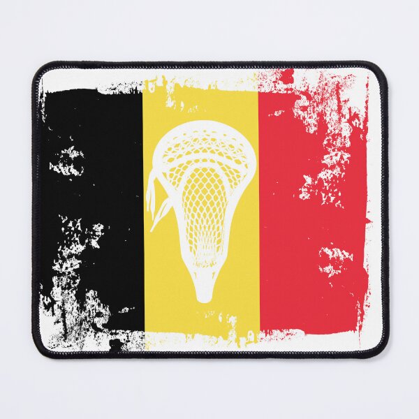 Item preview, Lacrosse Flag with Stickhead - Belgium designed and sold by Lax-Love.