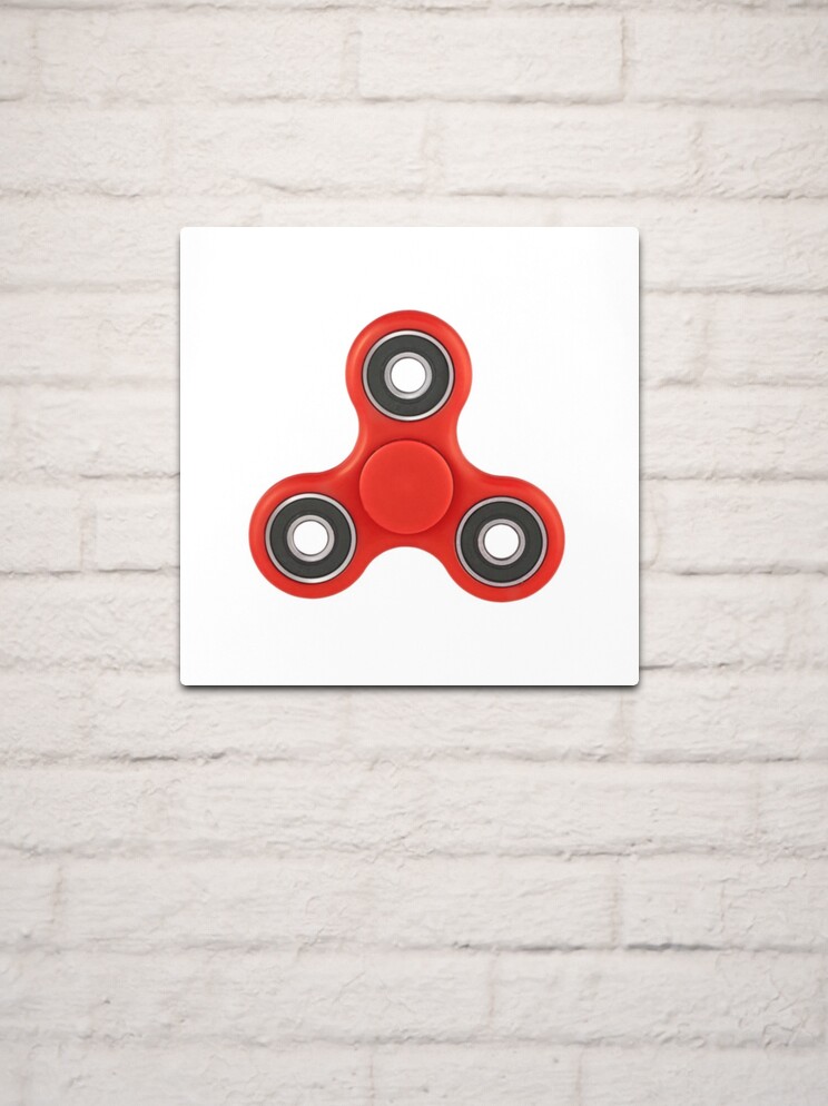 Red Fidget Spinner Metal Print for Sale by KingOfMemes