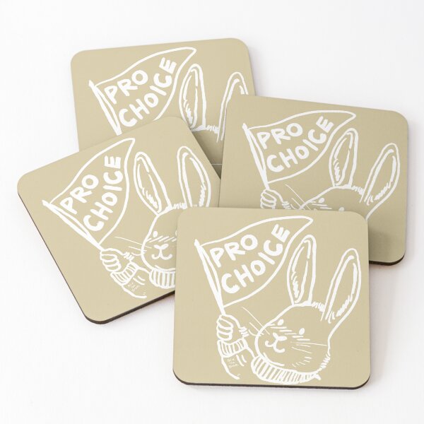 Item preview, Pro Choice Bunny (White Outline) designed and sold by Allie The Brave.