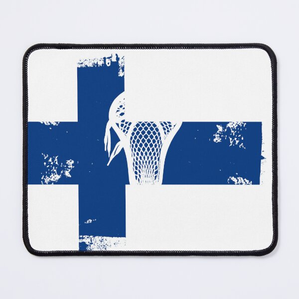 Item preview, Lacrosse Flag with Stickhead - Finland designed and sold by Lax-Love.