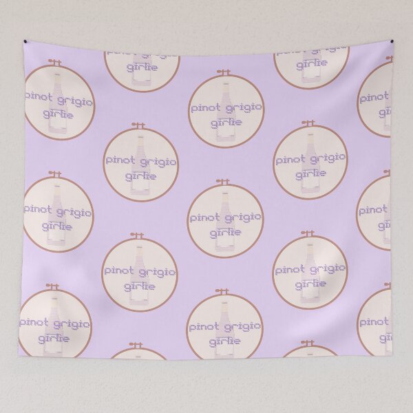 Item preview, Pinot Grigio Girlie Embroidery Hoop designed and sold by Pink Ribbon.