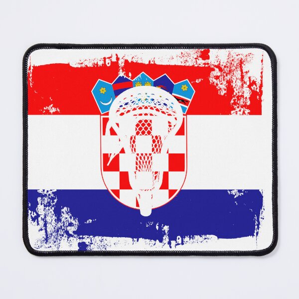 Item preview, Lacrosse Flag with Stickhead - Croatia designed and sold by Lax-Love.