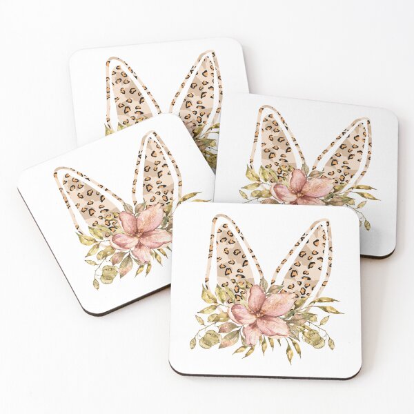 Item preview, Cute floral bunny ears watercolor illustration designed and sold by tiana-geo.