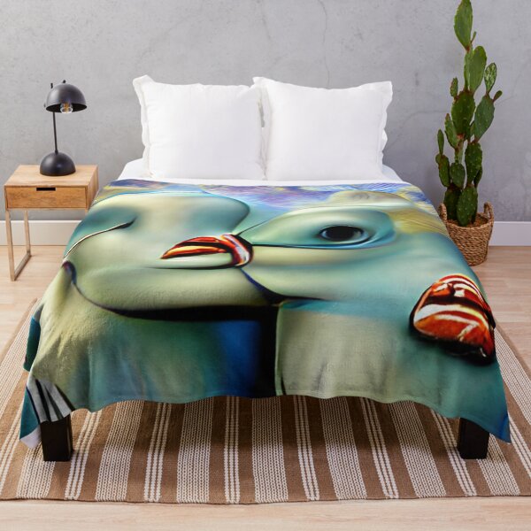 Artikelvorschau, rote lippen blauer himmel surreal abstrakt original art entworfen und verkauft von Surrealarts727.