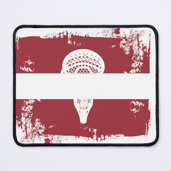 Item preview, Lacrosse Flag with Stickhead - Latvia designed and sold by Lax-Love.